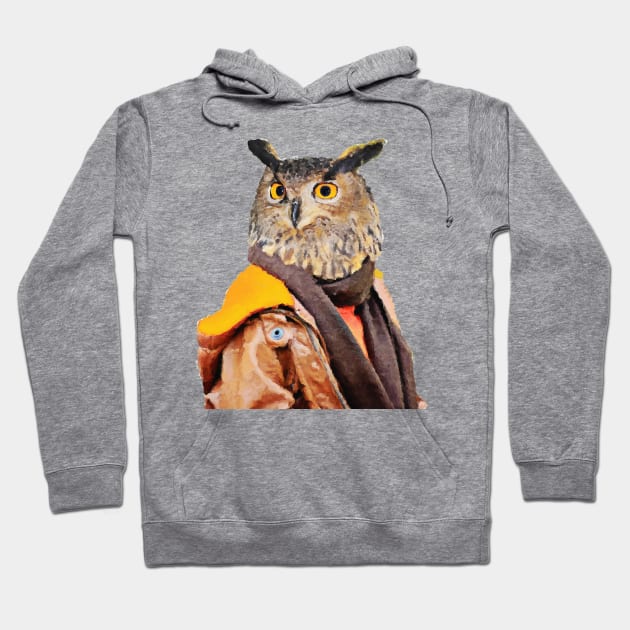 Owl Portrait Hoodie by DarkMaskedCats